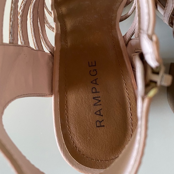 Rampage chunky heel open toe bootiesFREE SHIP - Picture 6 of 10